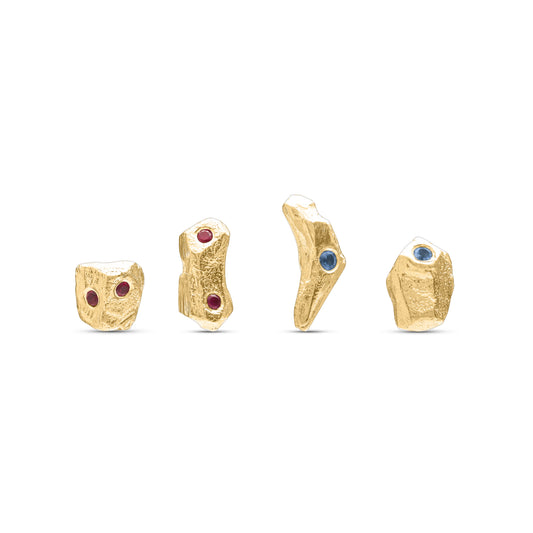 Moon rock stud no. 2 with topaz blue london