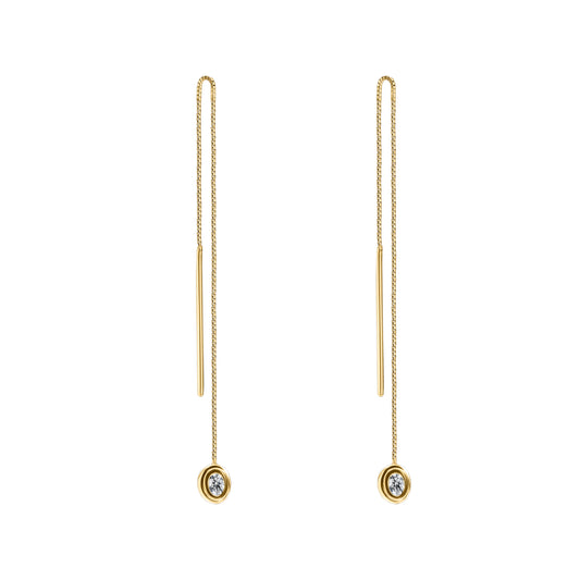 Oval Cut Diamond Golden Thread