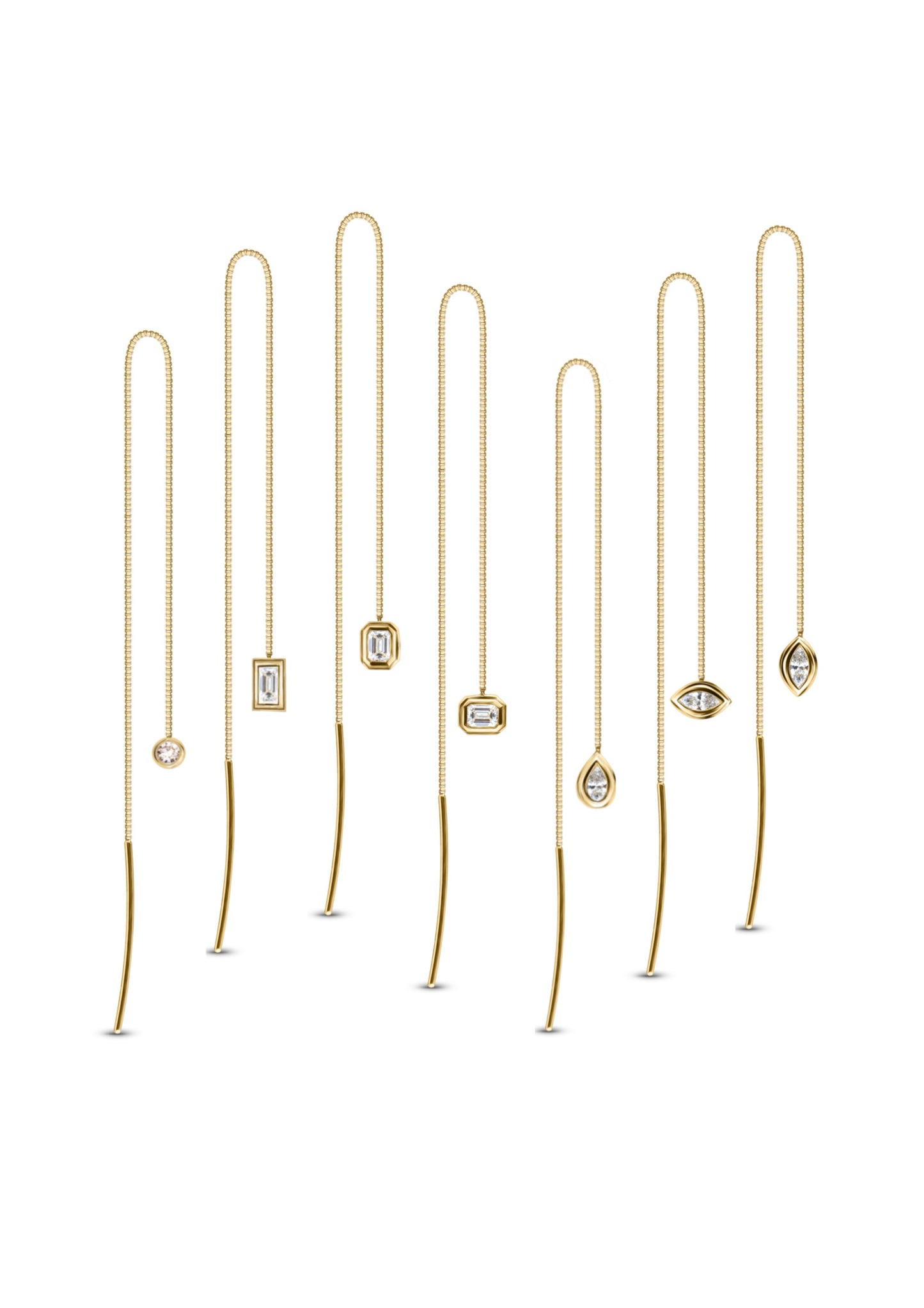 Oval Cut Diamond Golden Thread