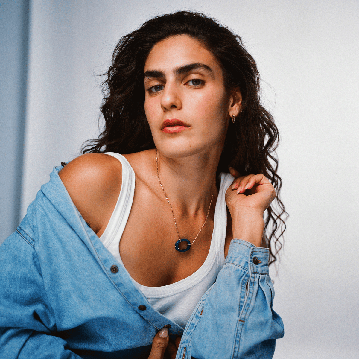 AGATA BLUE NECKLACE
