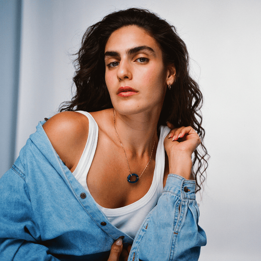 AGATA BLUE NECKLACE
