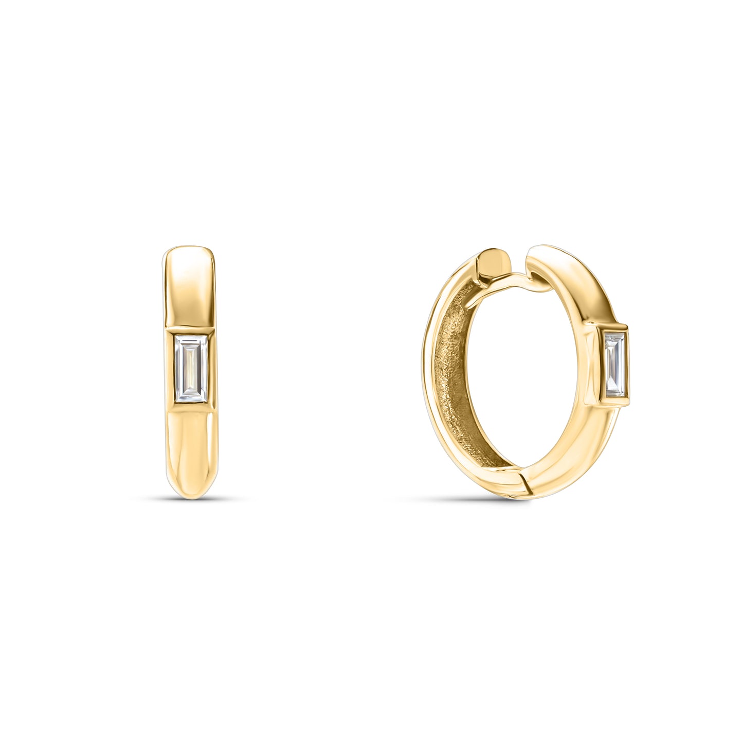 Baguette Diamonds hoops