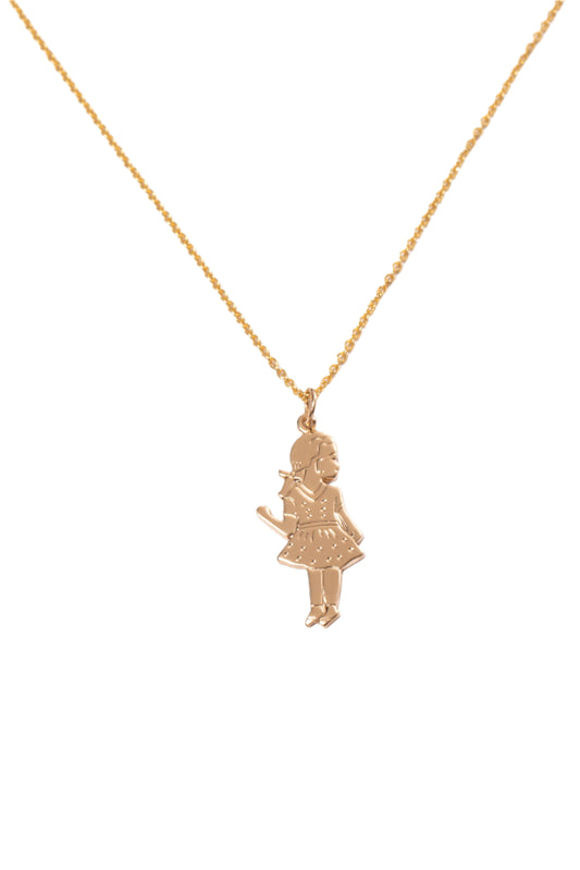 Golden girl pendant