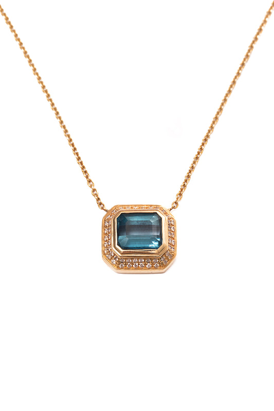 Emerald cut necklace