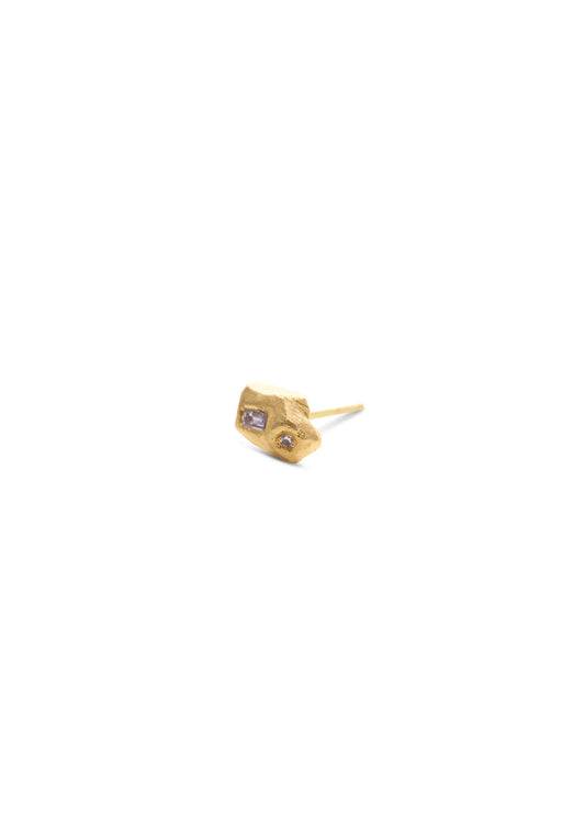 Moon rock stud no. 2 with daimonds