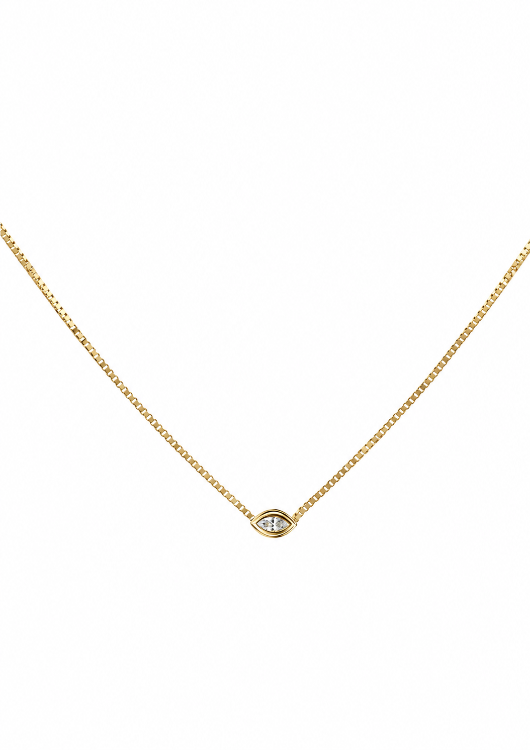 HORIZONTAL MARQUIS DIAMOND NECKLACE