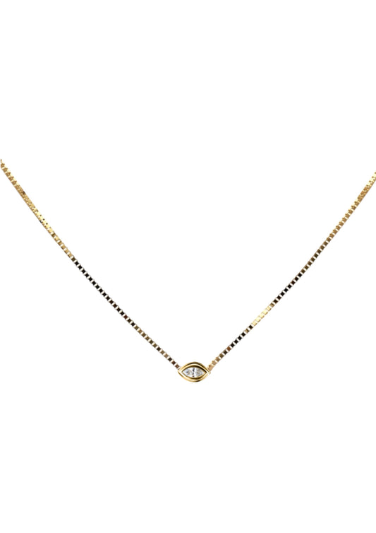 Horizontal Marquise diamond necklace