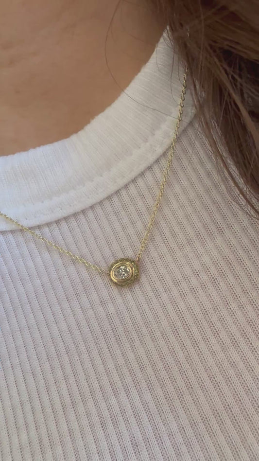 Green Halo Necklace